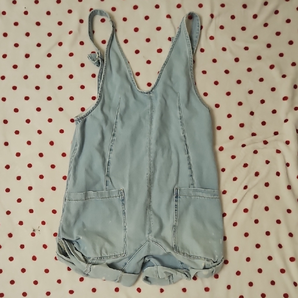 We The Free Highroller Light Blue Denim Bodysuit One Piece